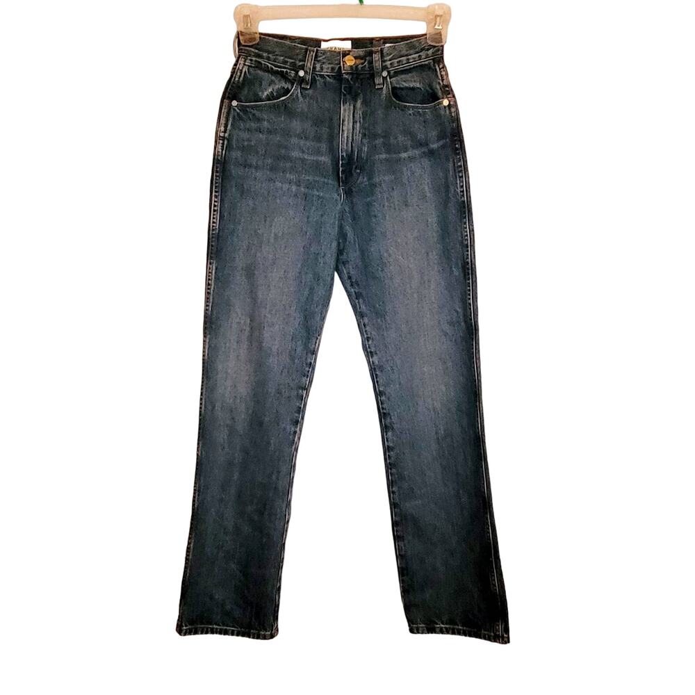Frame Ilona Hamer womens tailored straight leg high rise blue jeans size 25
